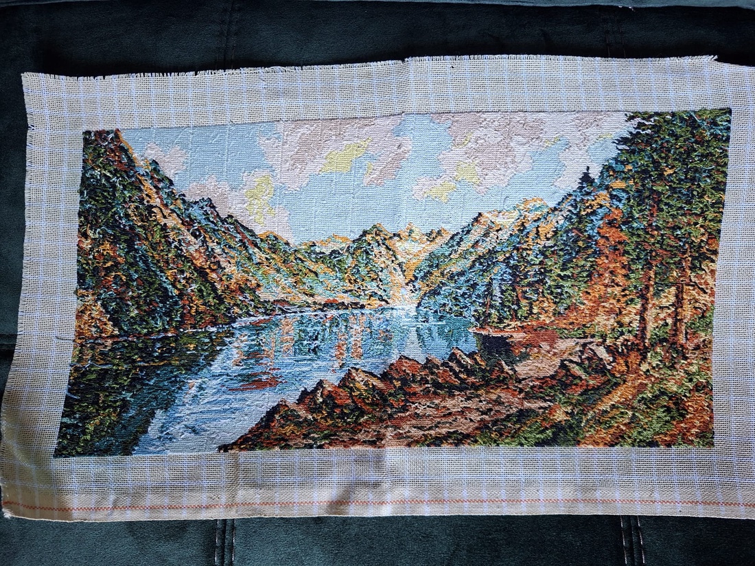 Lac montan - arte vizuale și accesorii  - imagini cu broderii - gobelin - Artynos.ro
