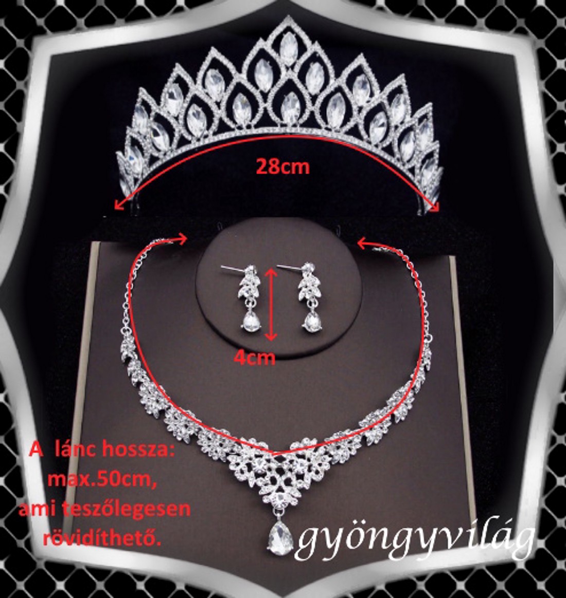 Seturi de bijuterii: set de bijuterii pentru nuntă, mireasă, casual + diademă ES-SZT28-1 - accesorii nuntă - ornamente de păr de nuntă - coroană de cap mireasă - Artynos.ro Seturi de bijuterii: set de bijuterii pentru nuntă, mireasă, casual + diademă ES-SZT28-1 - accesorii nuntă - ornamente de păr de nuntă - coroană de cap mireasă - Artynos.ro
