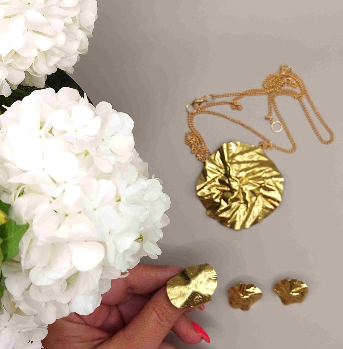  Floare cu mărgele din alamă bijuterie - bijuterii - seturi de bijuterii - Artynos.ro