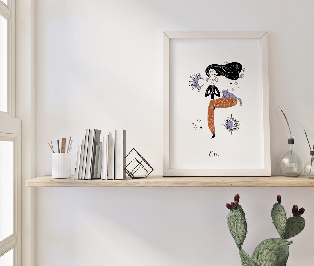 Yoga poster, yoga motivational imagine, yoga studio decor de perete -  - Artynos.ro