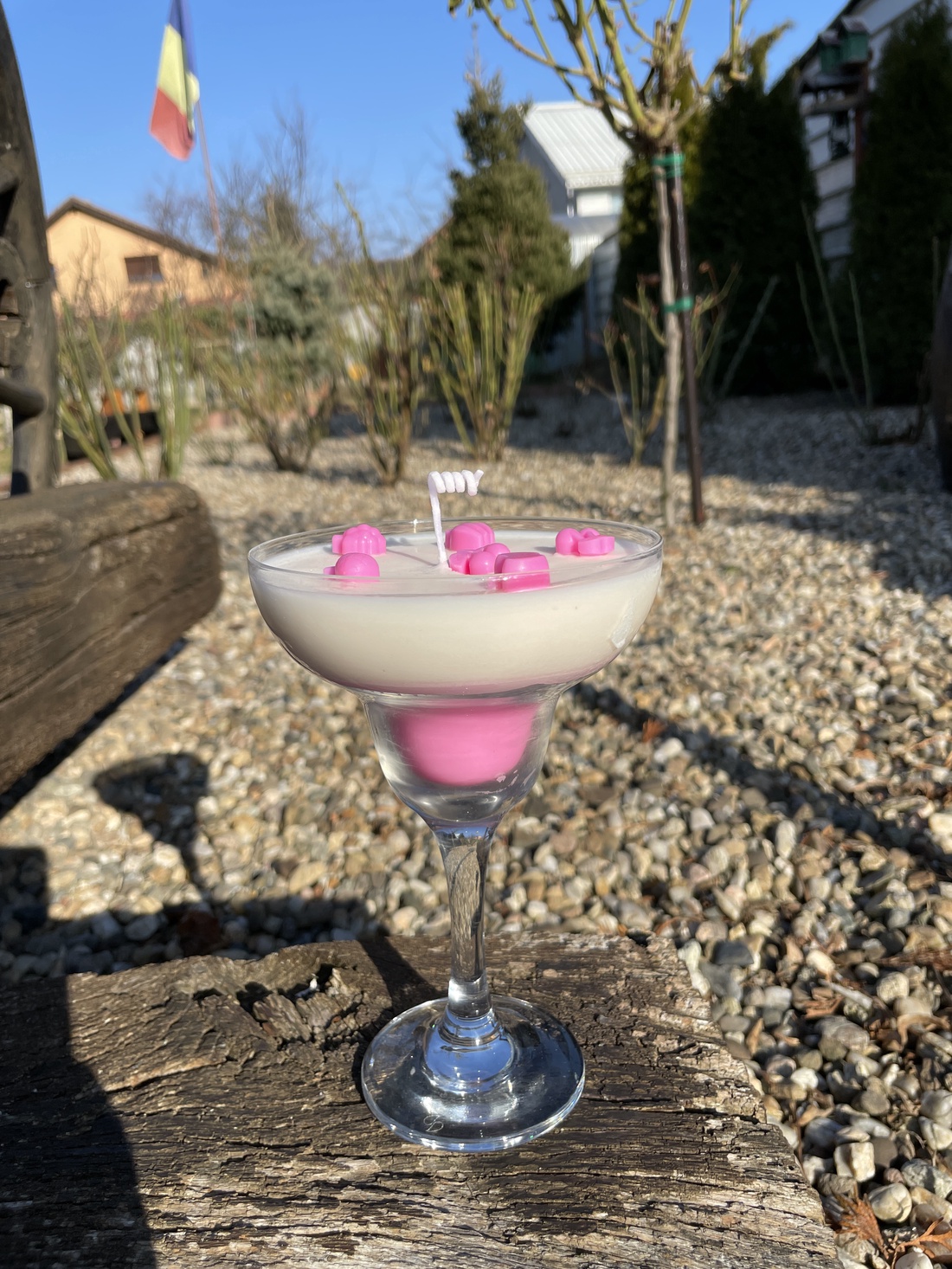 Lumanare parfumata in pahar de cocktail. - casă & stil de viață - lumânări, parfumuri, arome - lumânare - lumânări artizanale - Artynos.ro