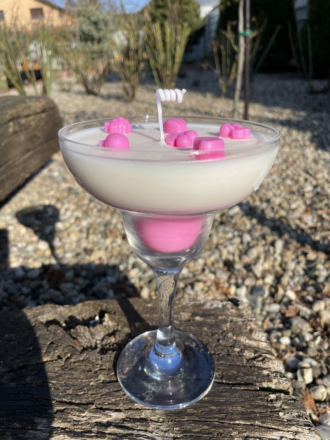 Lumanare parfumata in pahar de cocktail. - casă & stil de viață - lumânări, parfumuri, arome - lumânare - lumânări artizanale - Artynos.ro