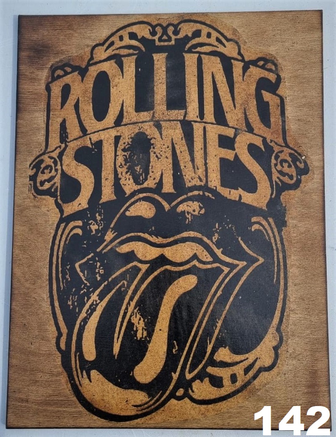 Rolling Stones poza din lemn - casă & stil de viață - accesorii pentru decorat casa - picturi murale - artă de perete din lemn - Artynos.ro