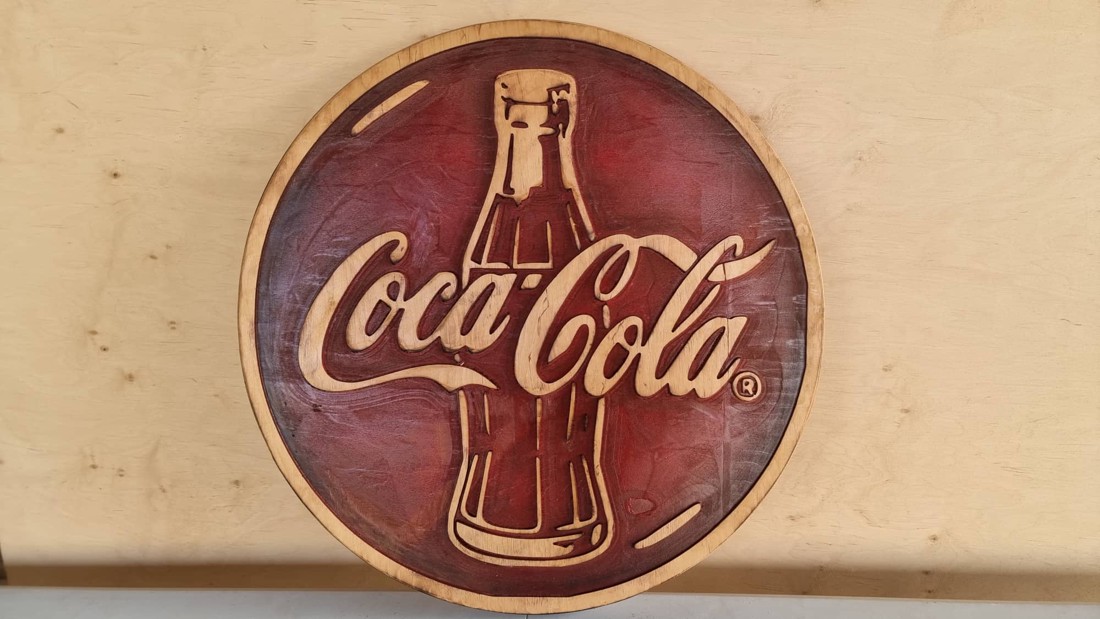 Coca-Cola  masă sau decor de perete 74 cm - casă & stil de viață - mobilier artizanal - mese - Artynos.ro