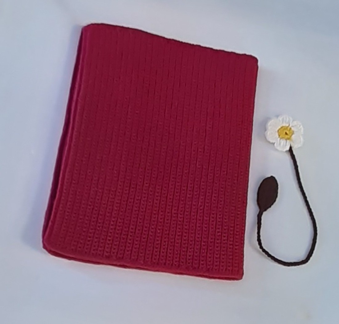 Croșetat și broderie carte capac set 100% microfibră acrilic fire carte capac + marcaj croșetat floare. -  - Artynos.ro