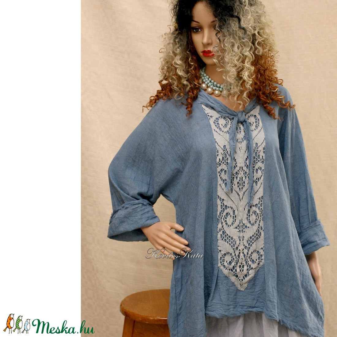 RUBY - aspect stratificat tunika / farmerkék - îmbrăcăminte și modă - haine damă - tunică - Artynos.ro