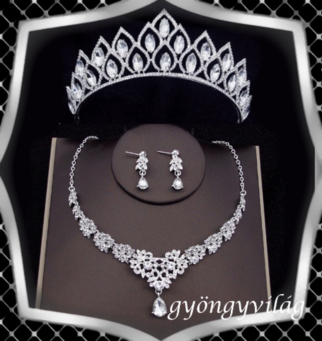 Seturi de bijuterii: set de bijuterii pentru nuntă, mireasă, casual + diademă ES-SZT28-1 - accesorii nuntă - ornamente de păr de nuntă - coroană de cap mireasă - Artynos.ro Seturi de bijuterii: set de bijuterii pentru nuntă, mireasă, casual + diademă ES-SZT28-1 - accesorii nuntă - ornamente de păr de nuntă - coroană de cap mireasă - Artynos.ro