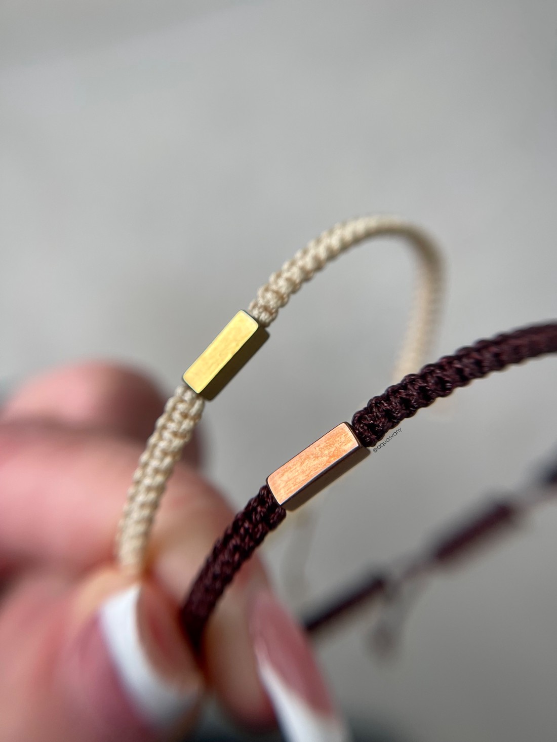 Brățară minerală macramé minimalistă din hematit -  - Artynos.ro