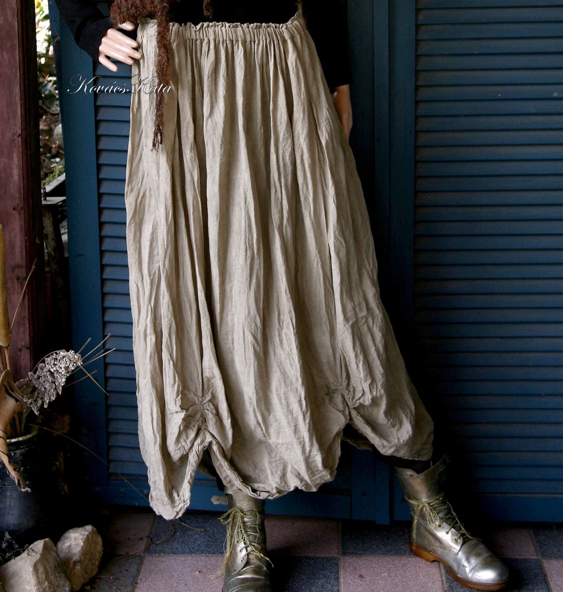 RACHEL - fustă lagenlook din in IN COLOUR! - îmbrăcăminte și modă - haine damă - fustă damă - Artynos.ro