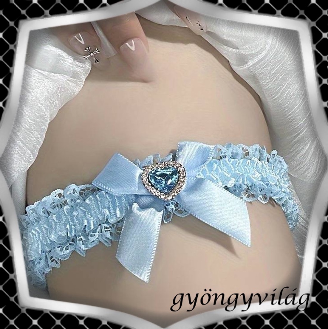 Nuntă, jartieră pentru mireasă ES-HK1-02 - accesorii nuntă - accesorii de nuntă - jartiere mirese - Artynos.ro Nuntă, jartieră pentru mireasă ES-HK1-02 - accesorii nuntă - accesorii de nuntă - jartiere mirese - Artynos.ro
