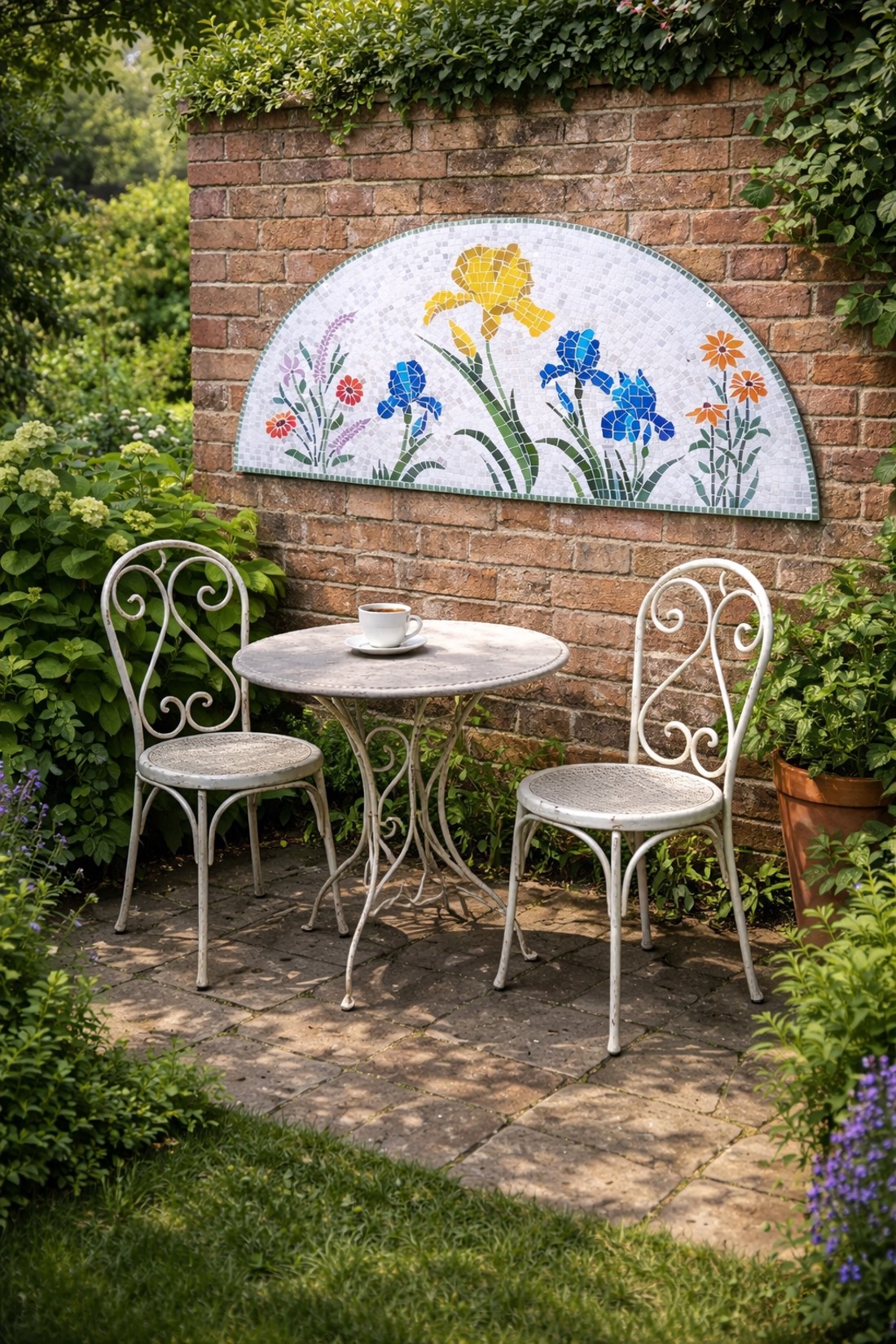 REKREDENC - Tablou mural cu mozaic floral � realizat manual, pentru exterior, 100 cm - arte vizuale și accesorii  - alte arte - Artynos.ro