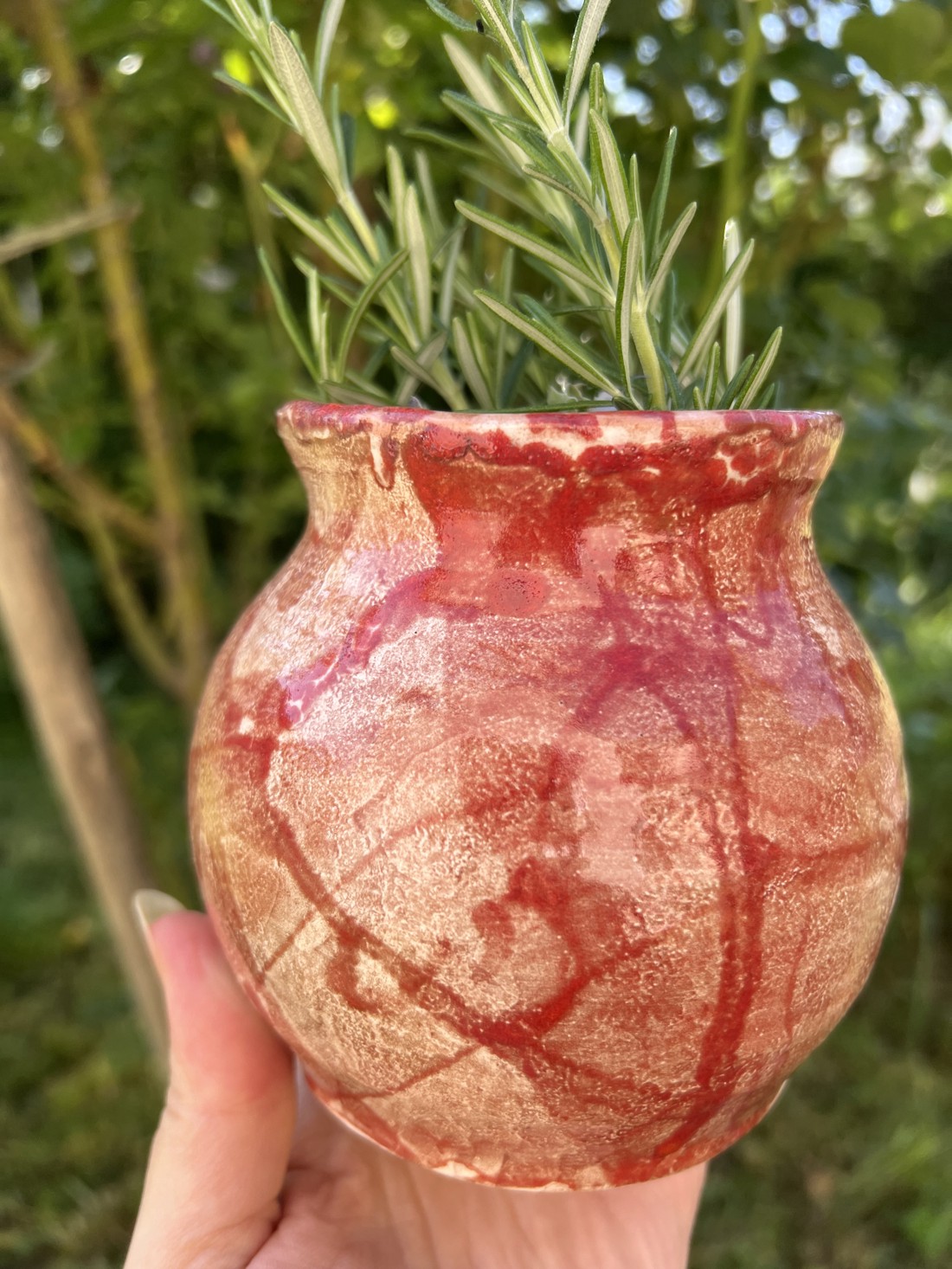 Vază Raku roșu aprins - - Artynos.ro Vază Raku roșu aprins - - Artynos.ro