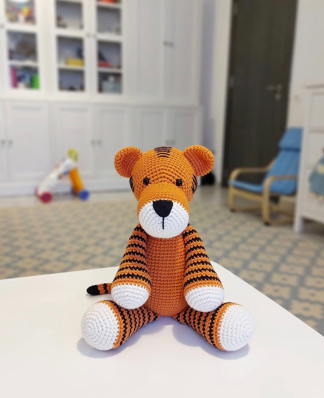Tigru crosetat manual - jucării și echipamente pentru copii - plușuri - figurine de pluș - Artynos.ro