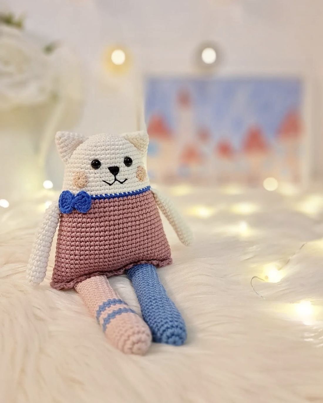 Pisicuta crosetata manual - jucării și echipamente pentru copii - plușuri - pisică de pluș - Artynos.ro