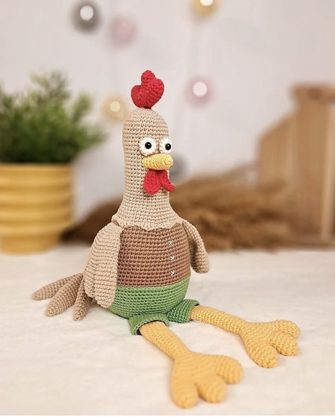 Cocos crosetat manual, 19cm  - jucării și echipamente pentru copii - plușuri - figurine de pluș - Artynos.ro