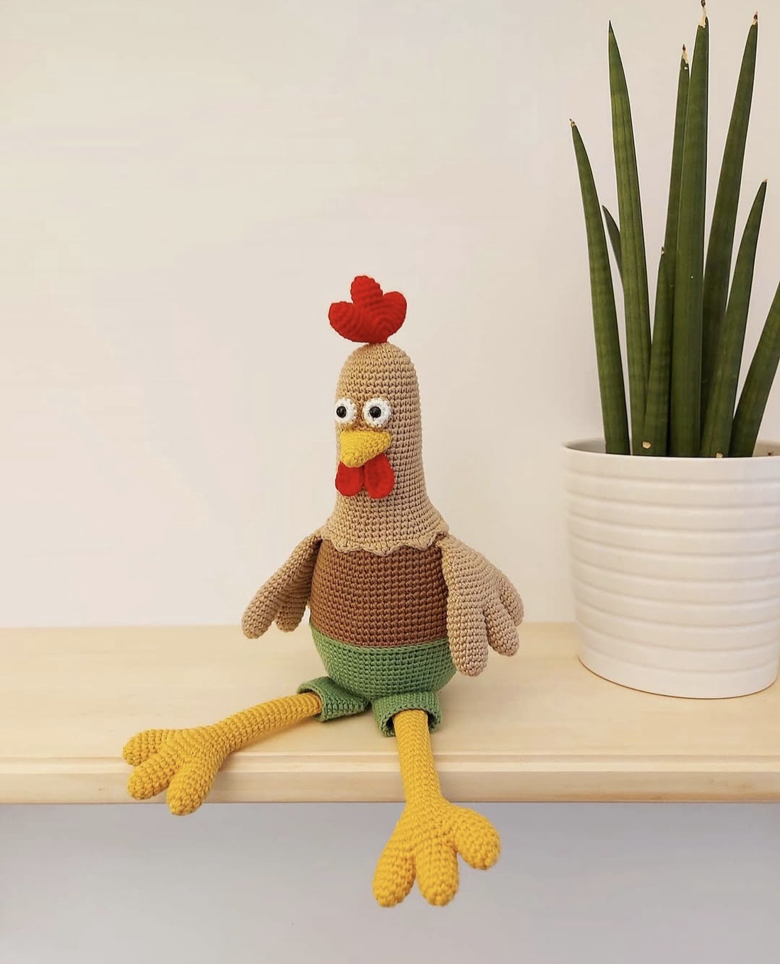 Cocos crosetat manual, 19cm  - jucării și echipamente pentru copii - plușuri - figurine de pluș - Artynos.ro