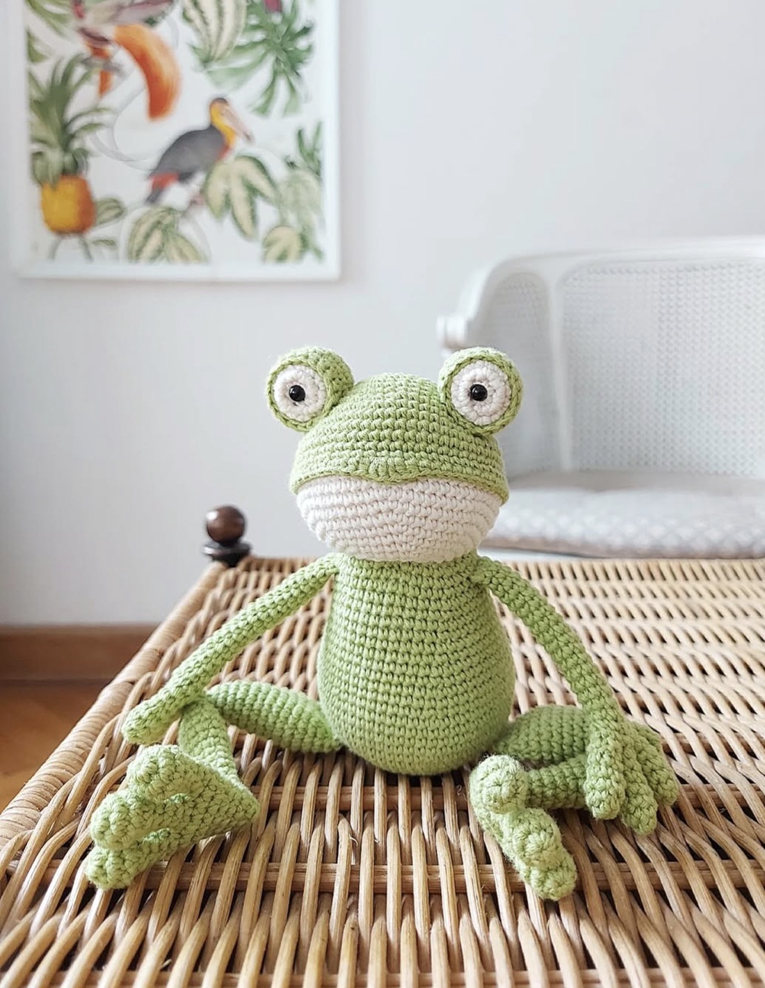 Broasca crosetata manual - jucării și echipamente pentru copii - plușuri - broască de pluș - Artynos.ro