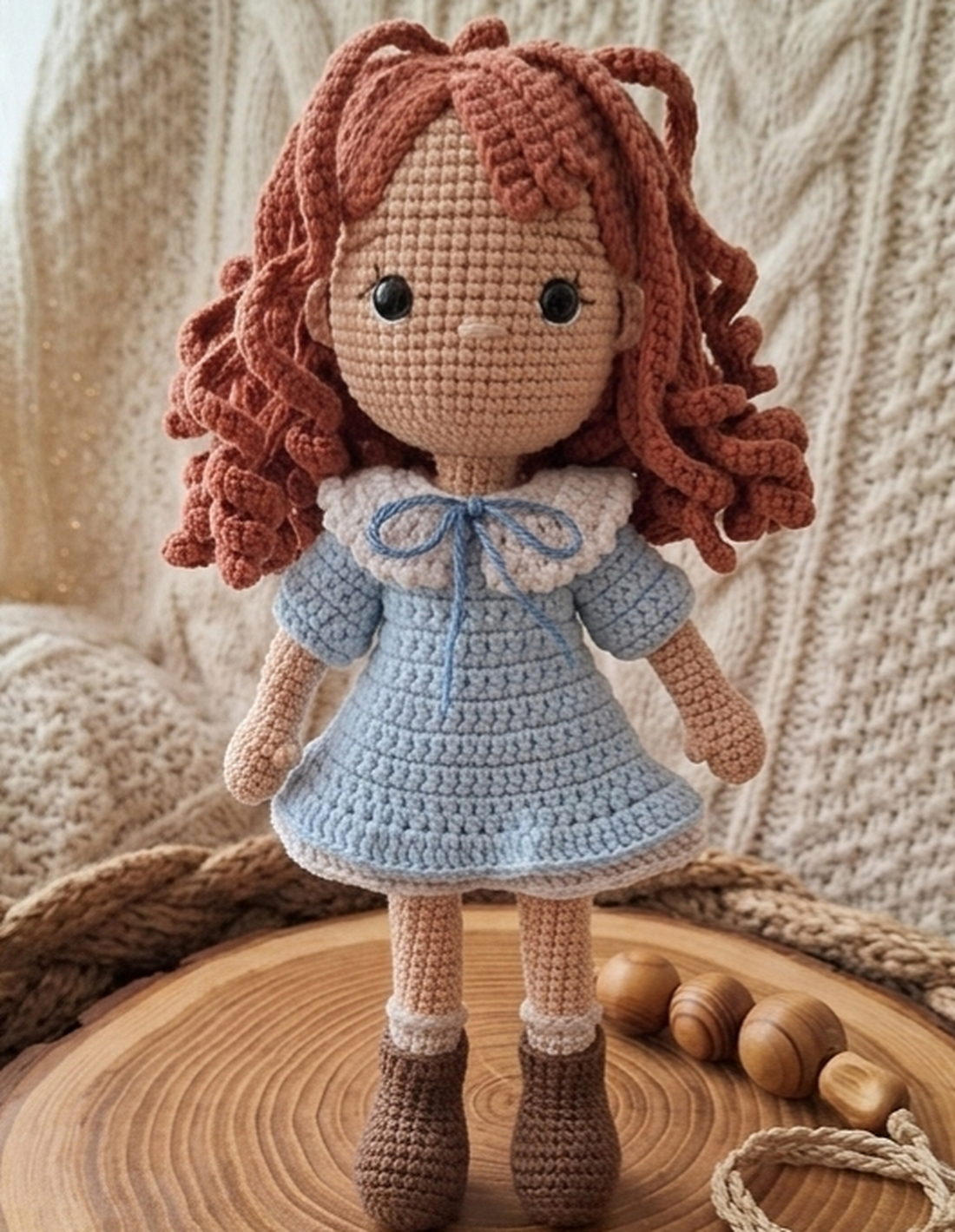 Jinny, papusa crosetata manual  - jucării și echipamente pentru copii - jucării și accesorii pentru copii - păpușă de îmbrăcat - Artynos.ro