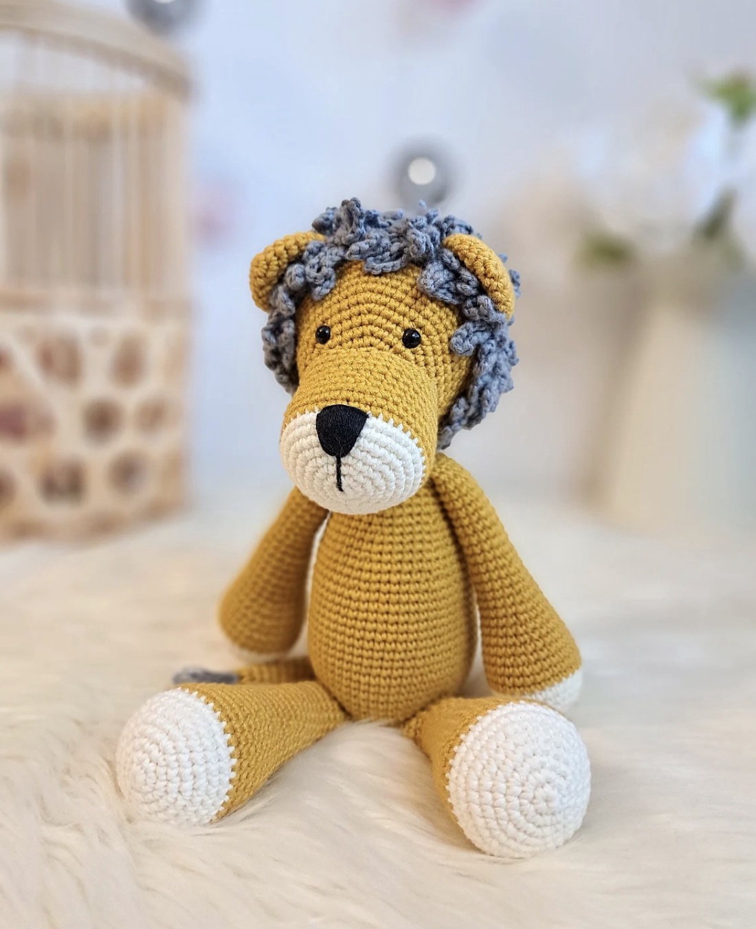 Leu crosetat manual - jucării și echipamente pentru copii - plușuri - figurine de pluș - Artynos.ro