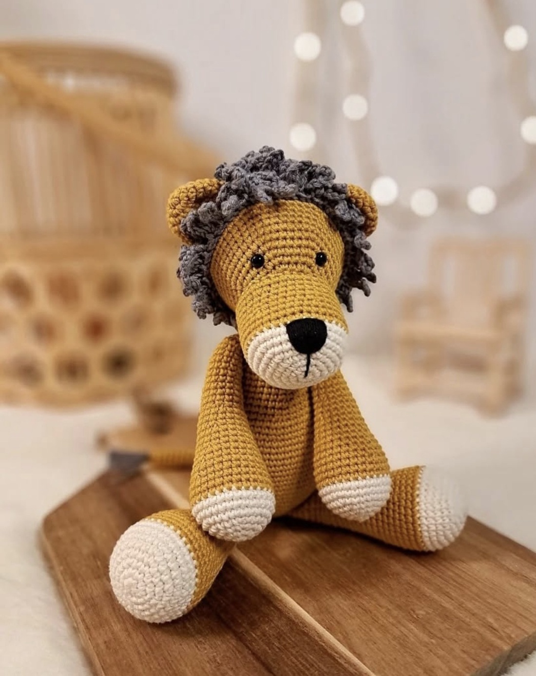 Leu crosetat manual - jucării și echipamente pentru copii - plușuri - figurine de pluș - Artynos.ro