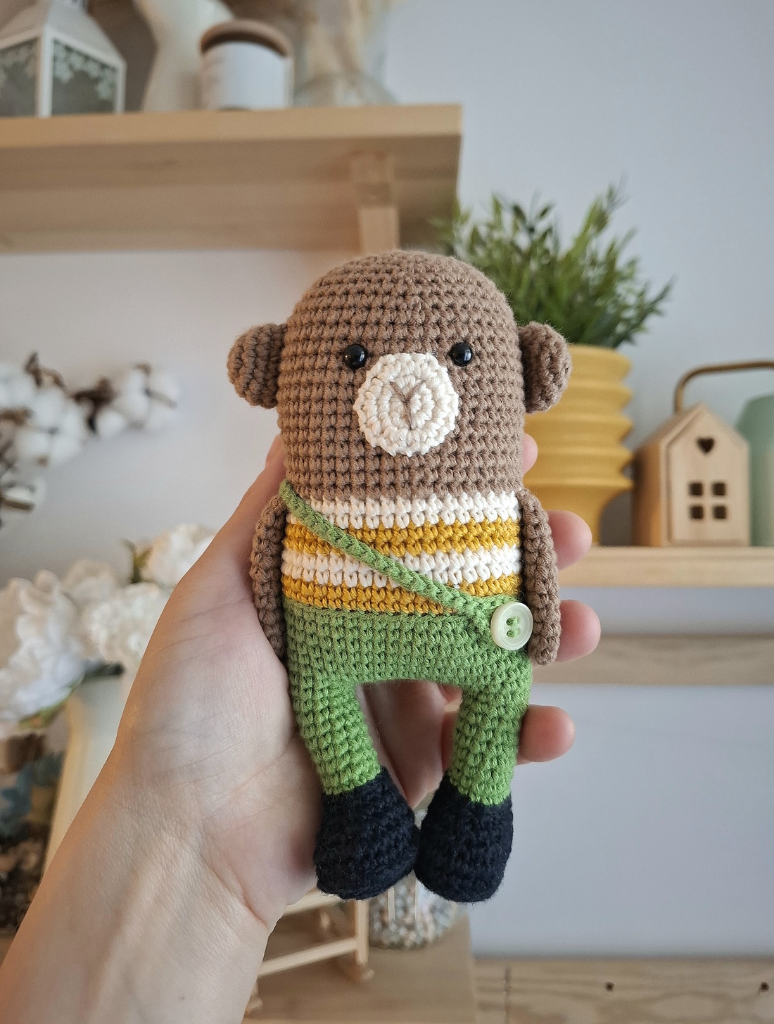 Maimutica crosetata manual - jucării și echipamente pentru copii - plușuri - maimuță de pluș - Artynos.ro