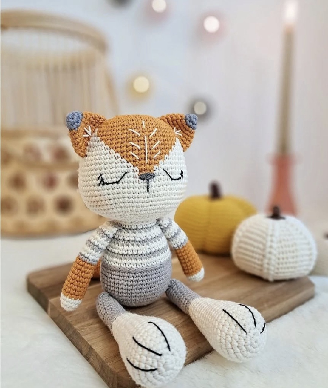 Vulpe crosetata manual  - jucării și echipamente pentru copii - plușuri - vulpe de pluș - Artynos.ro