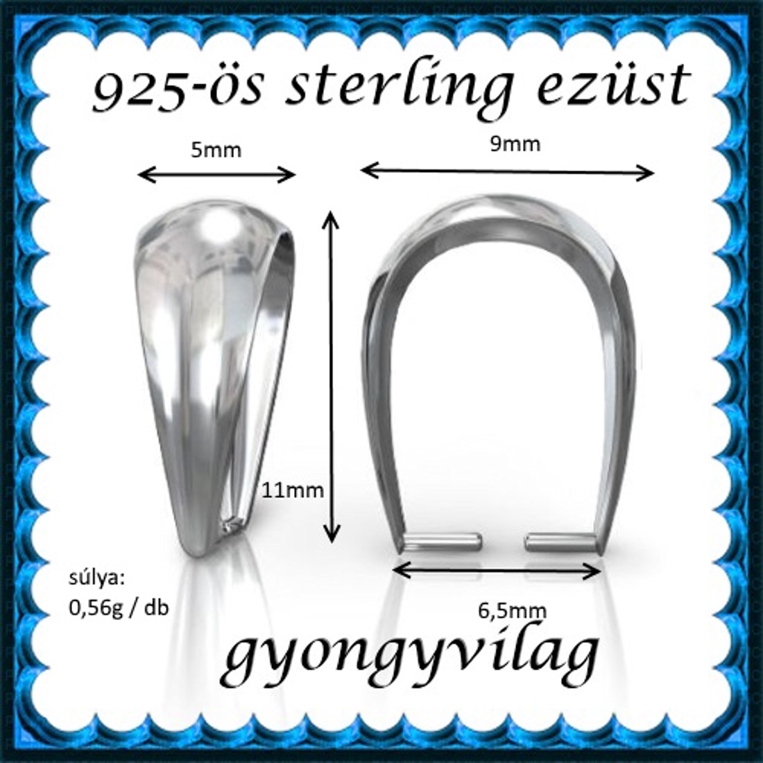Accesorii pentru bijuterii din argint 925: suport pandantiv, închidere pandantiv EMK 77-11 - - Artynos.ro Accesorii pentru bijuterii din argint 925: suport pandantiv, închidere pandantiv EMK 77-11 - - Artynos.ro