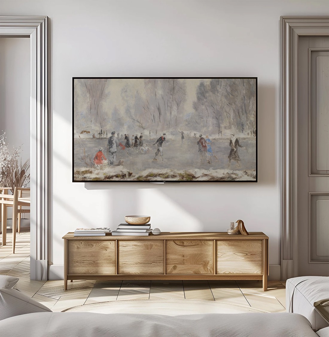 Henry Déziré pictură, decorațiuni de Crăciun, Samsung The Frame TV imagine, imagine digitală -  - Artynos.ro