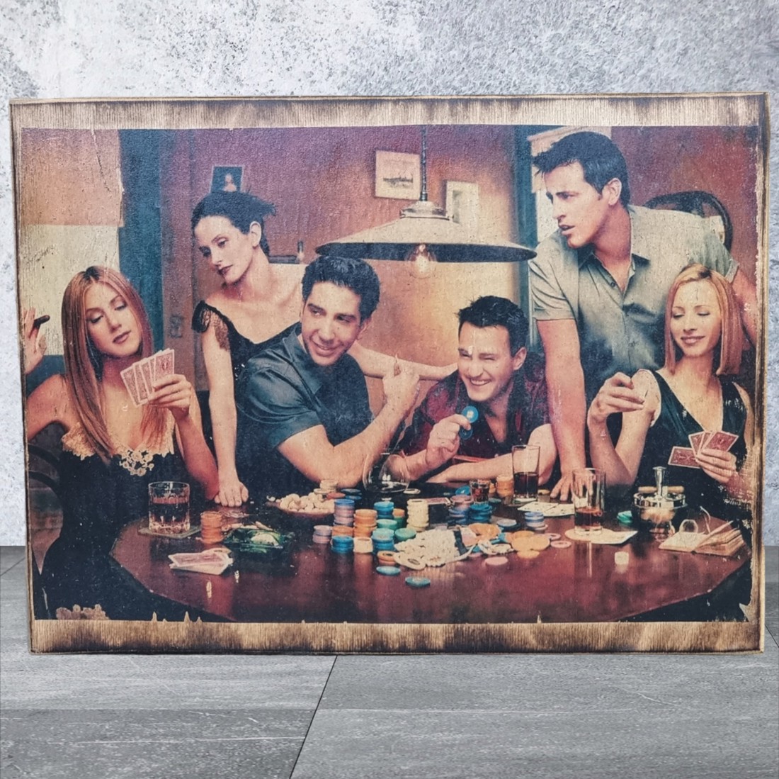 FRIENDS poza din lemn - casă & stil de viață - accesorii pentru decorat casa - picturi murale - artă de perete din lemn - Artynos.ro