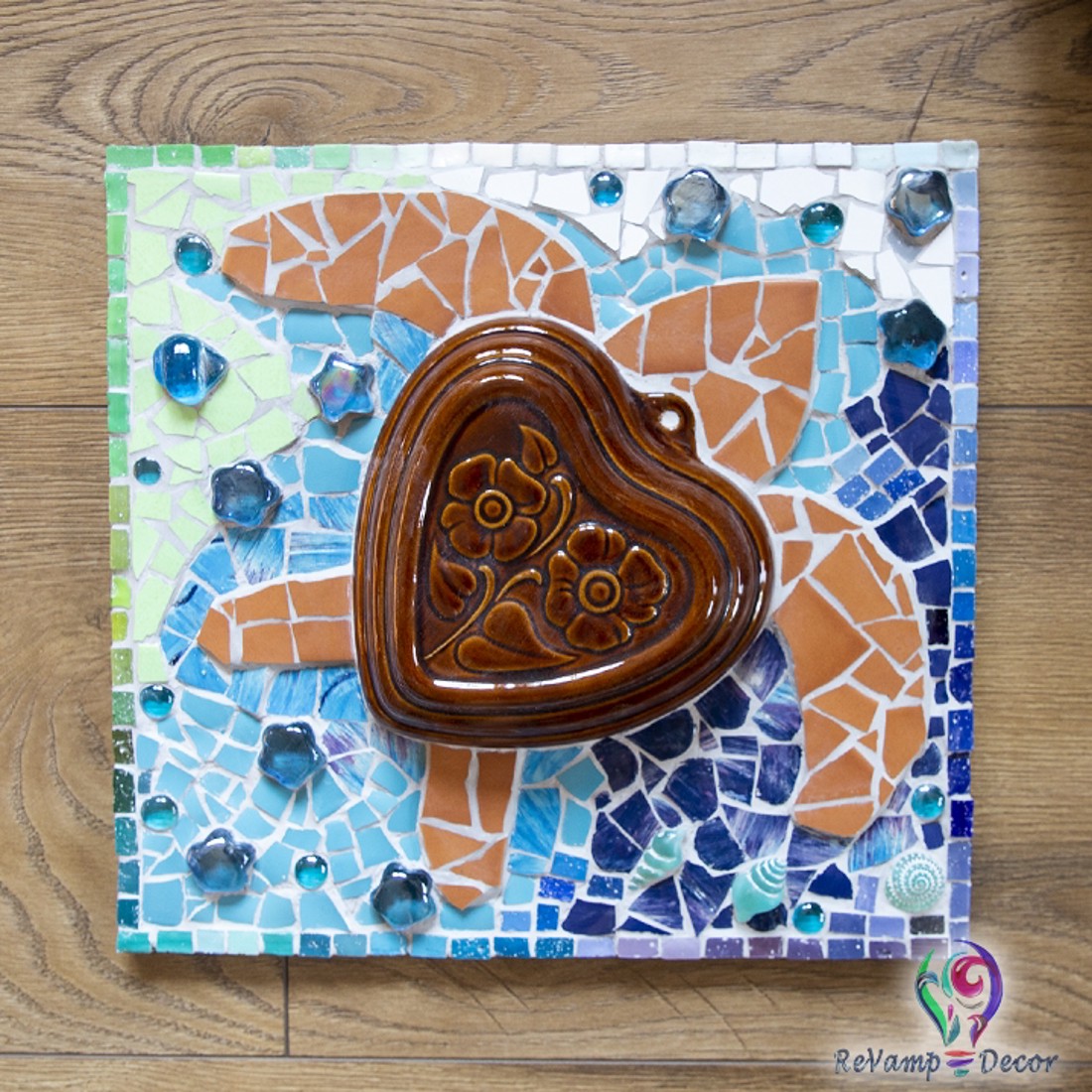 3D Turtle mozaic mural de perete -  - Artynos.ro