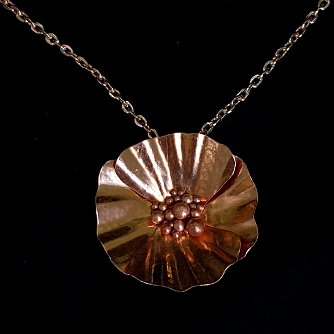 Cercei și colier Poppy din cupru -  - Artynos.ro