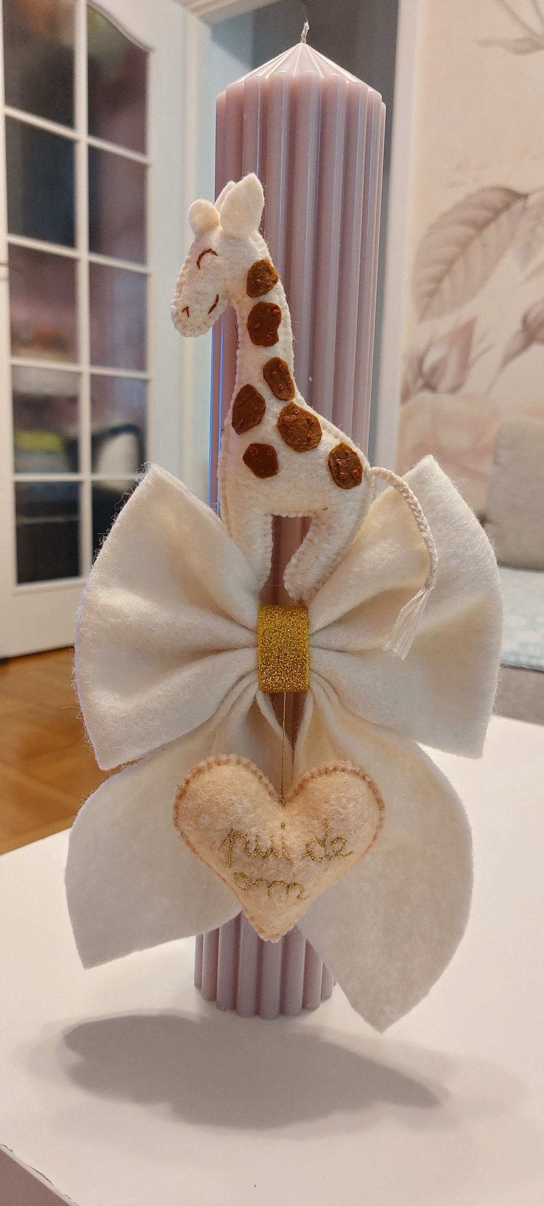 Lumanare botez handmade premium. Lumanare botez personalizata. Lumanare botez Safari Lumanare botez fetita. Lumanare gir - jucării și echipamente pentru copii - daruri de botez - Artynos.ro