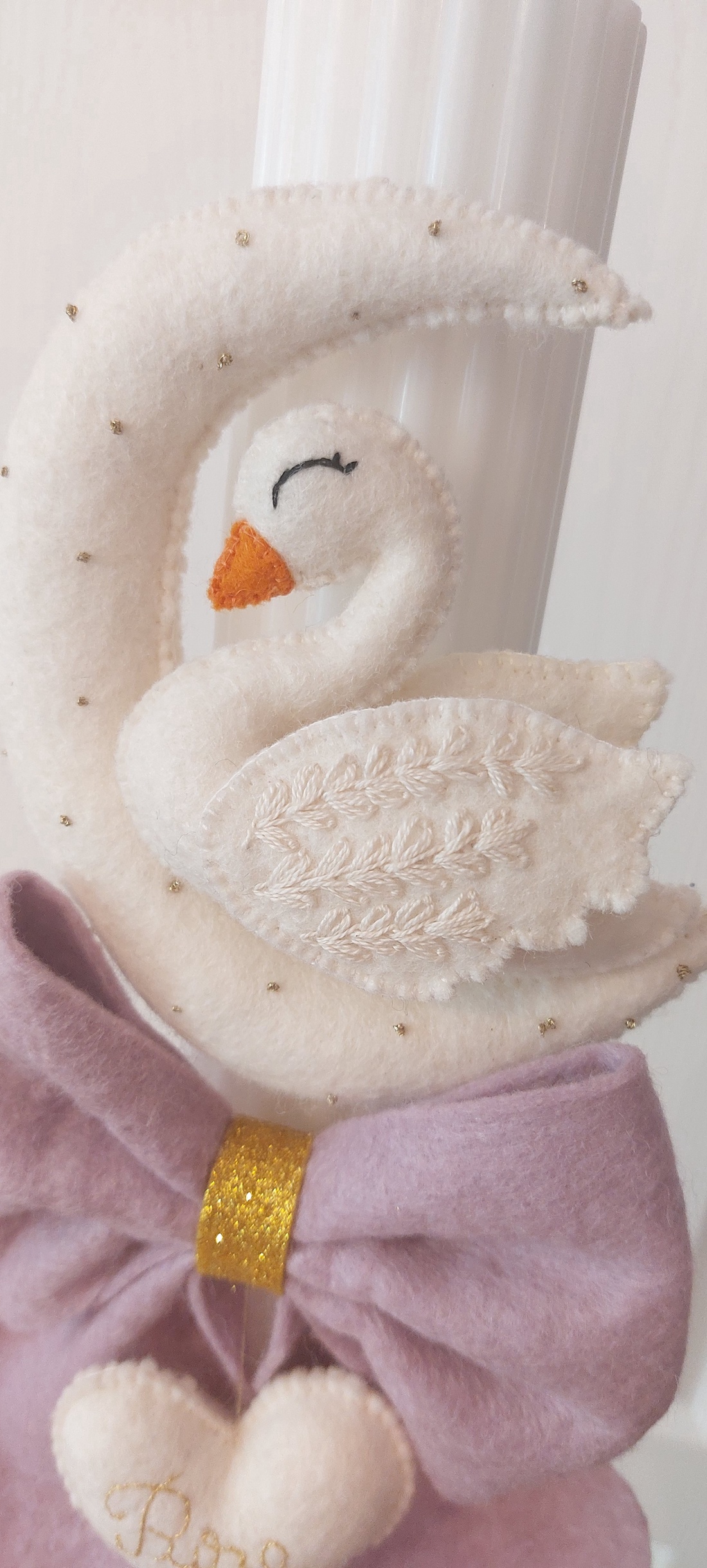 Lumanare botez handmade premium. Lumanare botez personalizata. Lumanare botez fetite. Lumanare botez fetita. Lebada.Swan - jucării și echipamente pentru copii - daruri de botez - Artynos.ro