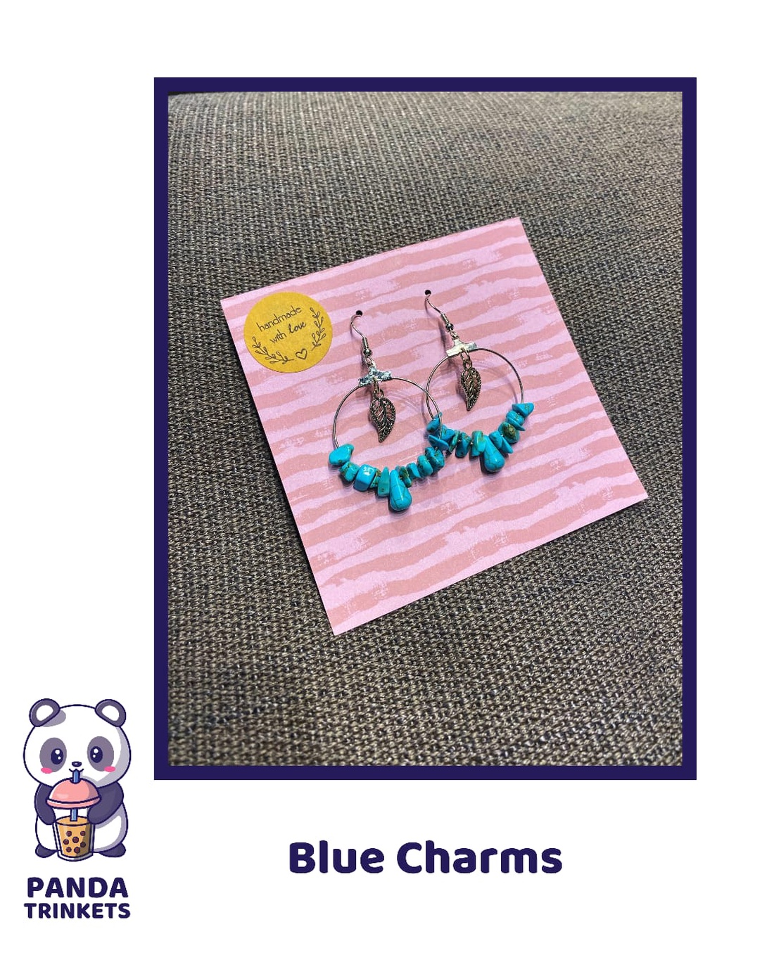 Cercei cu pietricele si charm - bijuterii - cercei - cercei și ornamente pentru urechi - Artynos.ro Cercei cu pietricele si charm - bijuterii - cercei - cercei și ornamente pentru urechi - Artynos.ro
