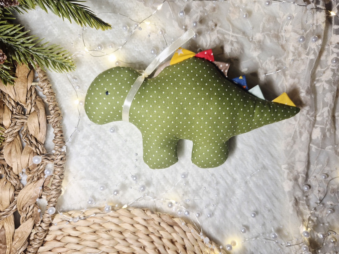 Dinozaur - orchu / rosu / verde - jucării și echipamente pentru copii - daruri de botez - Artynos.ro