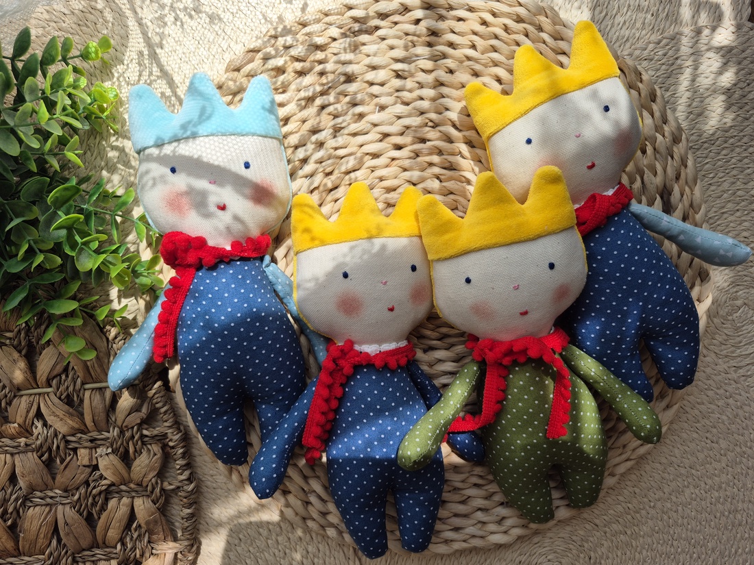 Print verde / albastru indigo - jucării și echipamente pentru copii - jucării și accesorii pentru copii - păpuși de joacă - Artynos.ro