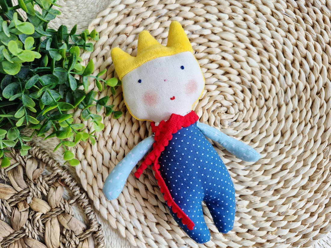 Print verde / albastru indigo - jucării și echipamente pentru copii - jucării și accesorii pentru copii - păpuși de joacă - Artynos.ro