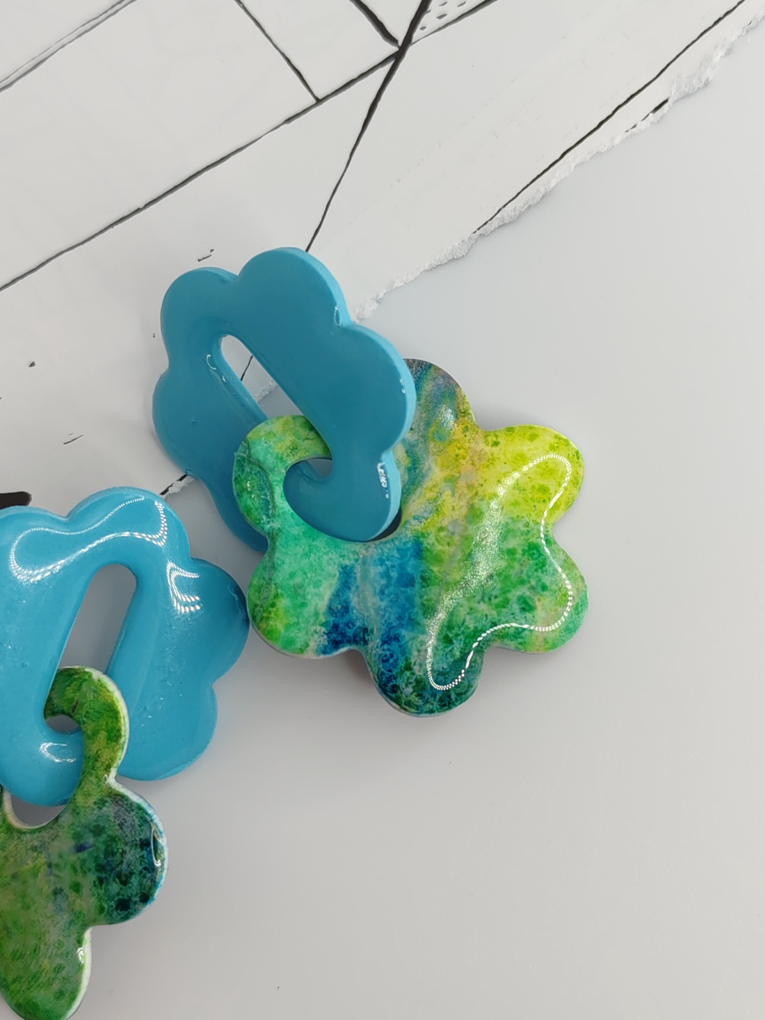 Cercei Spring in Pastel - bijuterii - cercei - cercei hoops - Artynos.ro