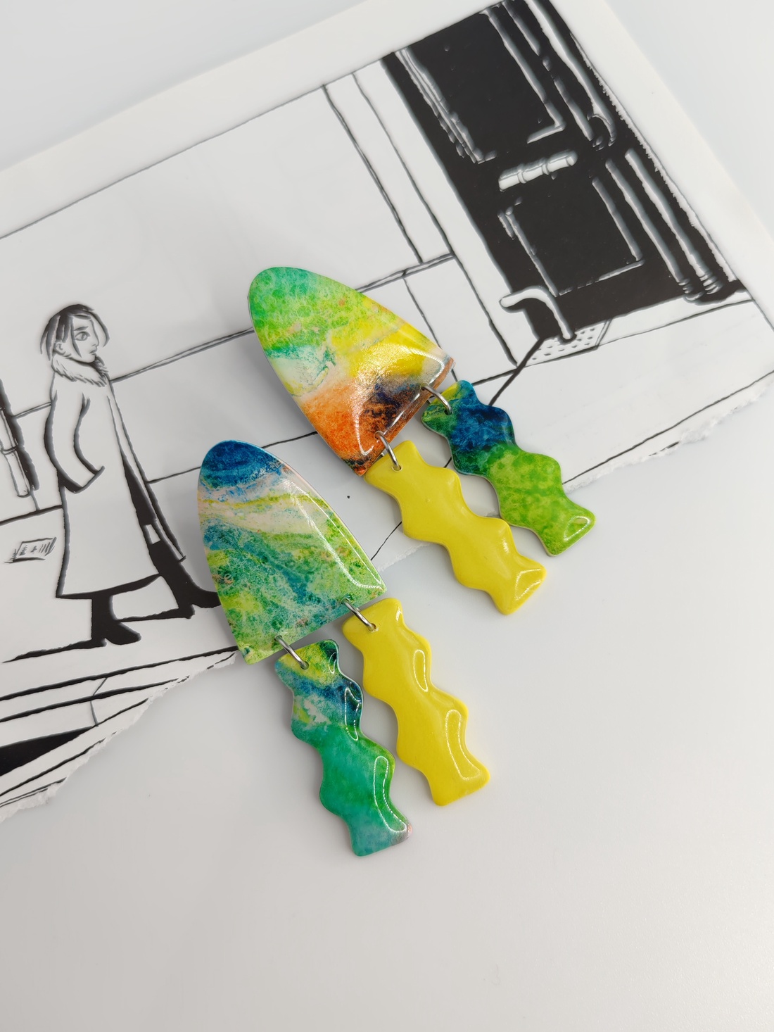 Cercei Spring in Pastel - bijuterii - cercei - cercei hoops - Artynos.ro