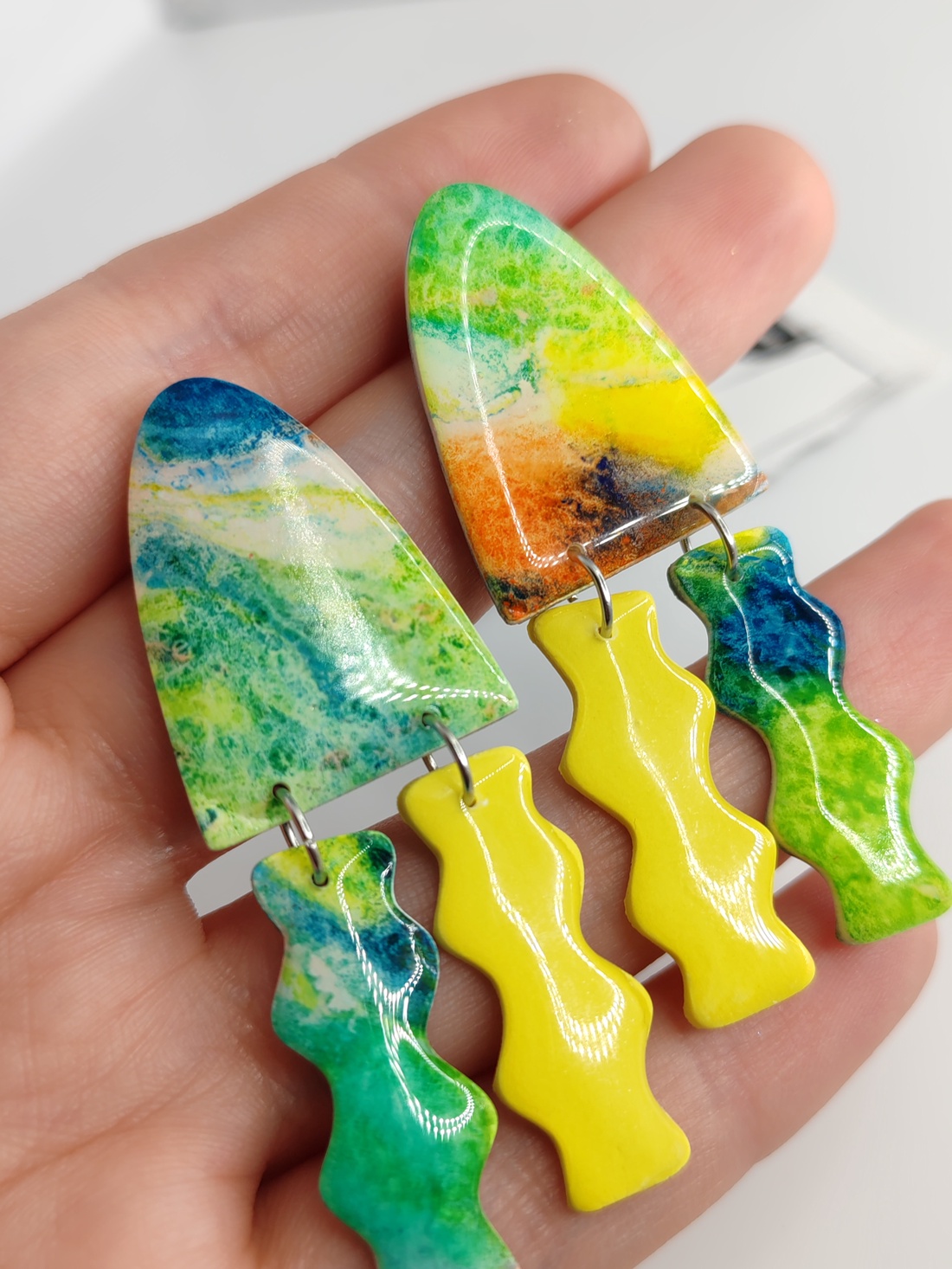 Cercei Spring in Pastel - bijuterii - cercei - cercei hoops - Artynos.ro