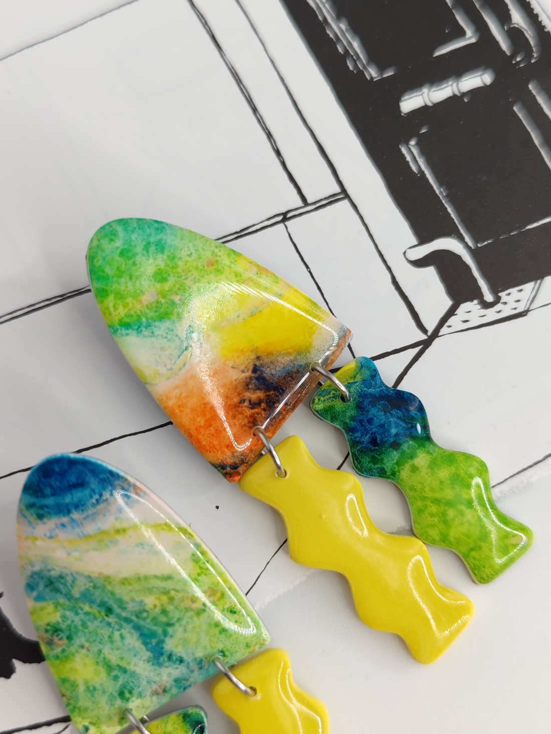 Cercei Spring in Pastel - bijuterii - cercei - cercei hoops - Artynos.ro