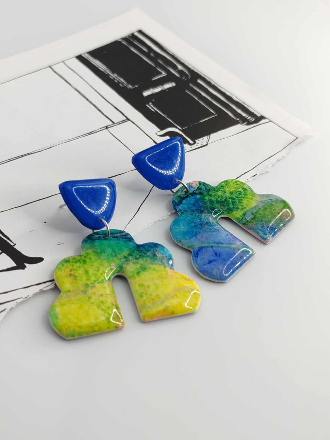 Cercei Spring in Pastel - bijuterii - cercei - cercei hoops - Artynos.ro