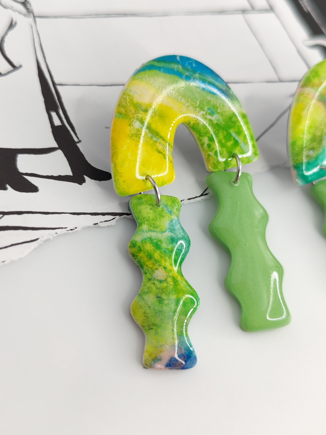 Cercei Spring in Pastel - bijuterii - cercei - cercei hoops - Artynos.ro