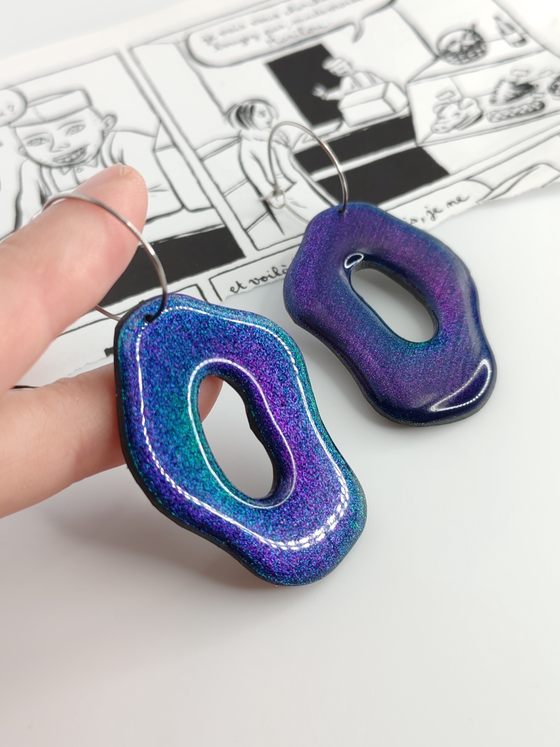 Cercei ParticulaChroma - bijuterii - cercei - cercei lungi - Artynos.ro