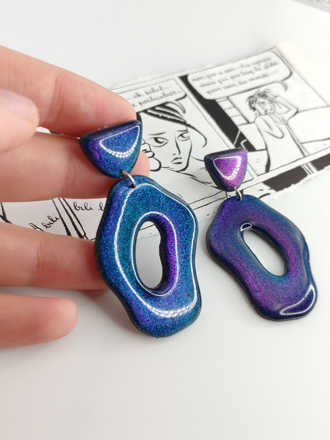 Cercei ParticulaChroma - bijuterii - cercei - cercei lungi - Artynos.ro