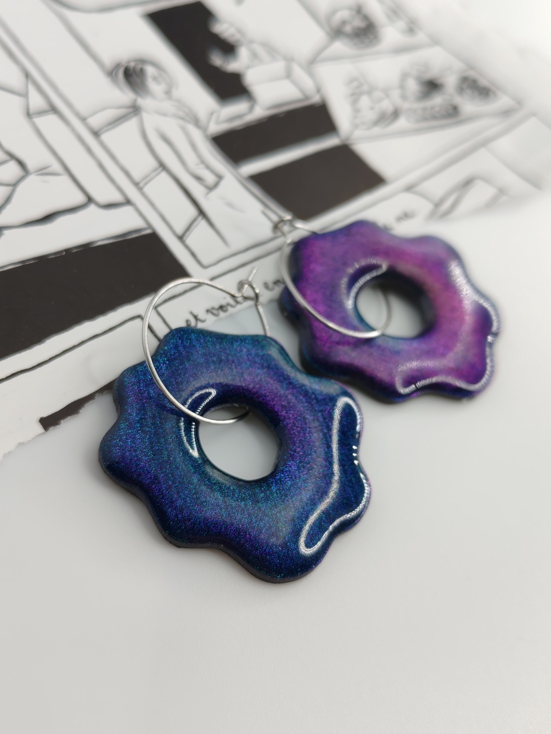 Cercei ParticulaChroma - bijuterii - cercei - cercei lungi - Artynos.ro