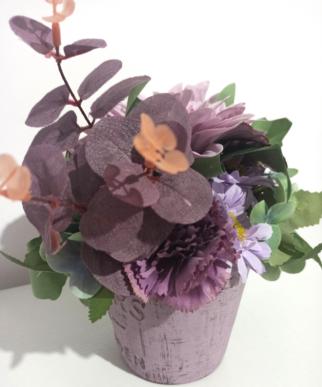 Ghiveci Ceramică Imprimat Roz Cu Dalii și Anemone Lila - casă & stil de viață - decorațiuni de casă - decorațiuni de masă și rafturi - boluri decorative - Artynos.ro