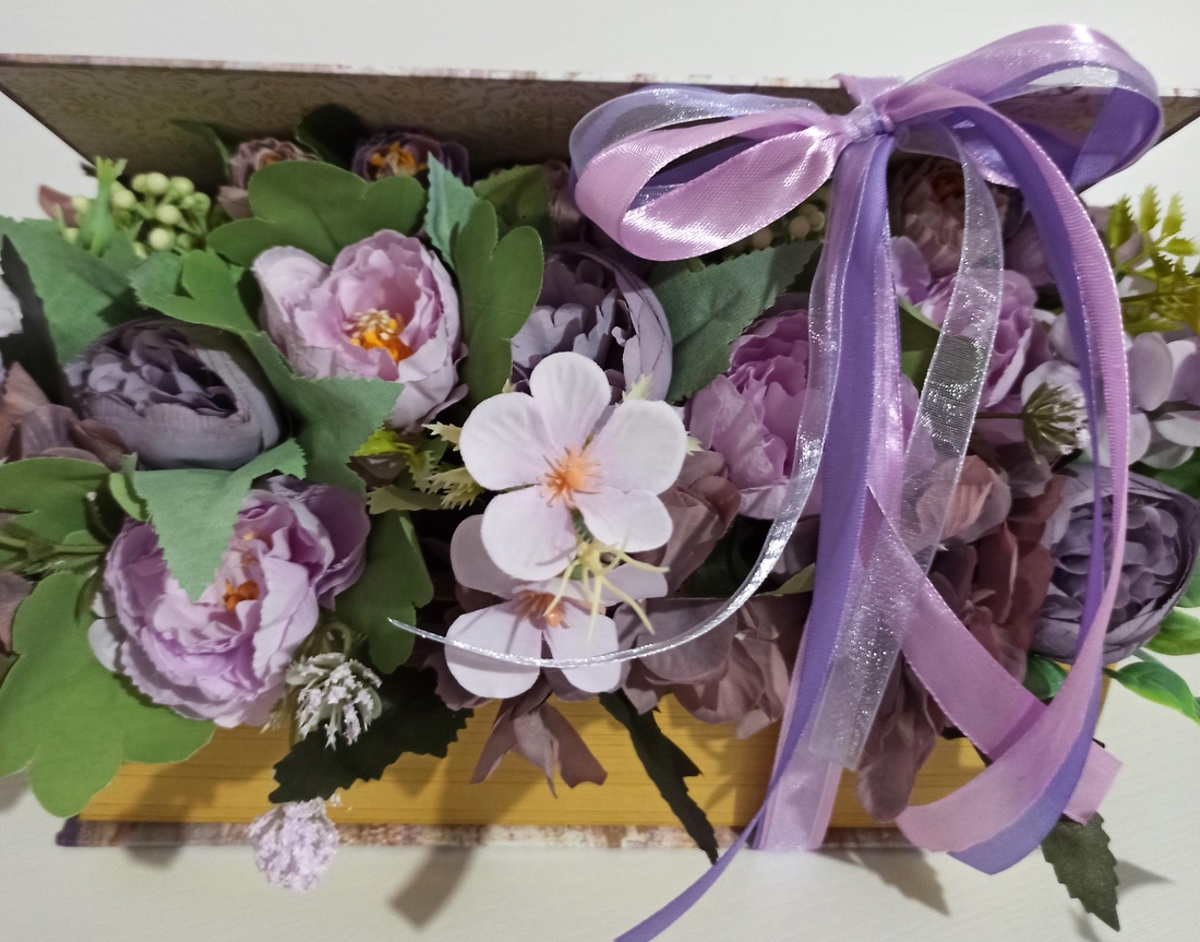 Carte Lavender Cu Floricele Mov - casă & stil de viață - decorațiuni de casă - accesorii florale - cutii cu flori - Artynos.ro
