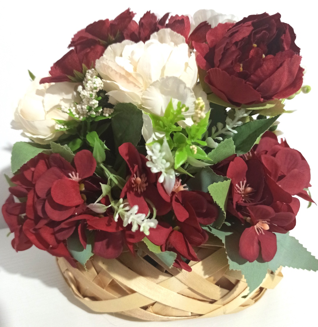 Coșuleț Oval Răchită Cu Iepure și Anemone - casă & stil de viață - decorațiuni de casă - accesorii florale - cutii cu flori - Artynos.ro