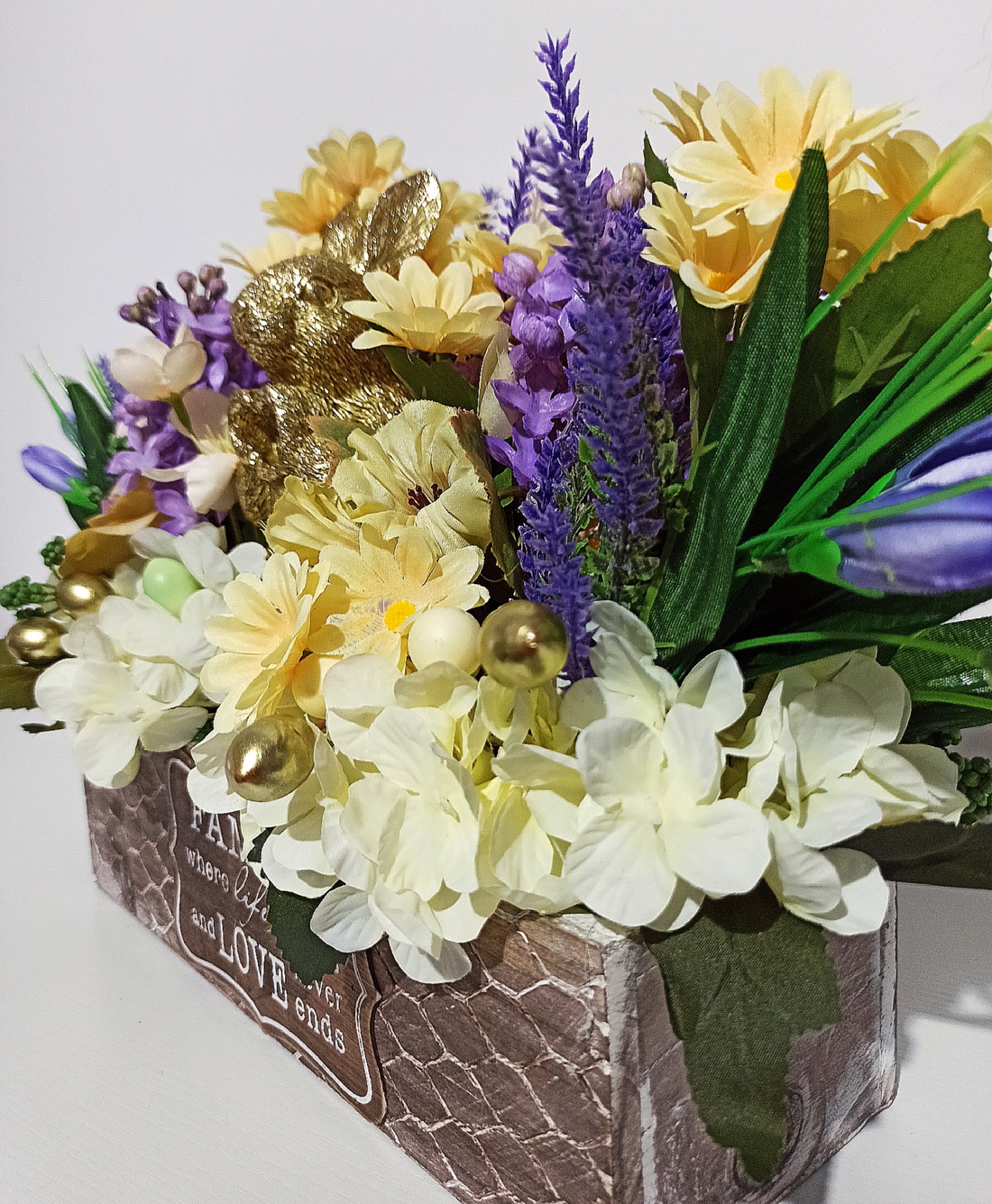 Cutie Family cu iepure lavandă și liliac - decor de sărbători - decorațiuni de paște - alte creații de paște - Artynos.ro